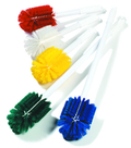 Color Coded Round Head Utility Brush   16 inches total length   Carafe Handle med stiff 4 inch diameter round polyester bristles