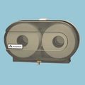 DISPENSER For 9 inch JUMBO TISSUE  HOLDS 2 ROLLS  GRAY SEE THRU