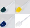 Utility Brush 30 inches total length with carate handle 5 inch diameter polyester bristles. Color coded. No. 40008