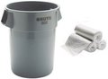 Trash Bags Clear 30 gallon to 33 gallon size 33X40 12 mic high density for medium weight waste 500 per cs on rolls
