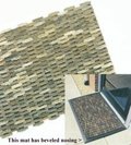 Tire Link Mat Fabric 36 inch X 72 inch Regular edge. Durable outdoor mat.