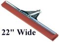Heavy duty water wand floor squeegee with red neoprene blades 22 inches wide oil resistant blades