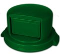 Dome Lid self closing strong plastic for 44 to 55 gallon cans or open top drums. Green