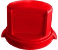Dome Lid self closing strong plastic for 44 to 55 gallon cans or open top drums. Red