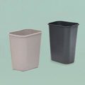 WASTEBASKET  LARGE  RECTANGLE BEIGE