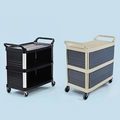 UTILITY CART 3 SIDES CLOSED BLACK
