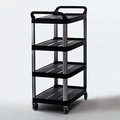 UTILITY CART 4 SHELF BLACK