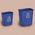 WASTEBASKET  WE RECYCLE  PRINTED IN BLUE