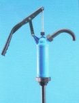 Drum Hand Pump with lever handle plastic body and piston blue in color