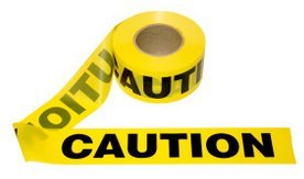 Caution Barricade Tape Yellow 3 inches wide x 1000 feet roll 2 mil thick