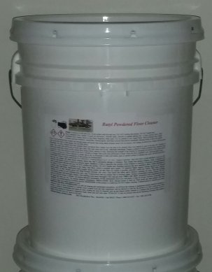 Orange powdered floor cleaner with butyl 45 pound pail