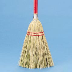 Broom LOBBY or toy 100 percent CORN WOOD HANDLE