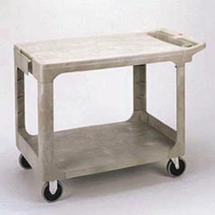 FLAT SHELF UTILITY CART GRAY