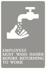 SIGN EMPL MUST ...  6X9 GRAY