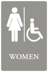 SIGN WOMEN ACCES 6X9 GRAY