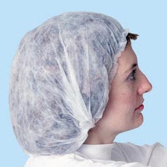 SPUN BONDED HAIR NET WHITE LARGE  100 per BG