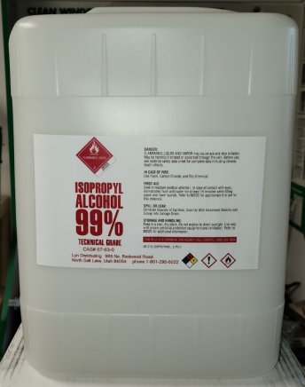 Isopropyl Alcohol 99.9 percent 5 gallon container
