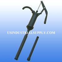 Lever Action Drum Pump ryton body with stainless steel rod   grey in color
