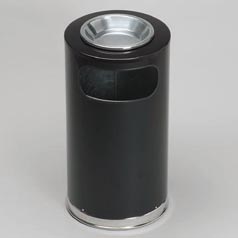 ATRIUM STEEL ASH AND TRASH 12 GAL  BLACK