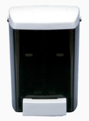 Hand Soap Dispenser Bulk Fill 30 Ounce   Clear Vu Tank White Trim N30 9330