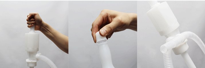 Plastic siphon drum pump chemical resistant white color 369cr