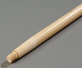 BROOM HANDLE THREADED END HARDWOOD HANDLE 60 inches X 1.125 inch