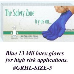 Latex disposable gloves powder free 13 Mil Blue 50 box   Extra Large size
