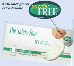 Latex disposable gloves powder free 8 Mil 100 box   2 Extra Large size