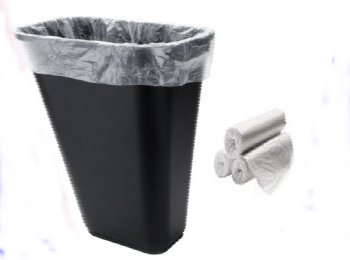 Trash Bags 10 to 15 gallon size 24X33 HIGH DENSITY CLEAR MEDIUM WEIGHT ROLLS 8 MIC 1000 cs