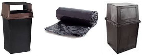 Trash bags black 43 x 48 22 micron super heavy duty high density 56 gallon size