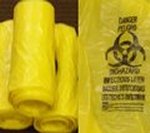 Yellow Infectious Linen Bags 30 gallon size 30.5  X 43   1.2 MIL 100 per case