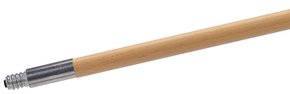 Broom handle hardwood handle with metal threaded tip .9375 inch diameter 60 inches long