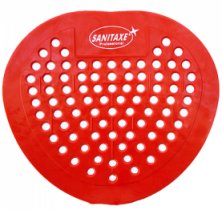 Red cherry urinal screens sold by the dozen pack flat screen