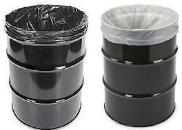 Trash bags 55 gallon black or clear 3 mil 38x59 fit 55 gallon drums   3 mil 50 case