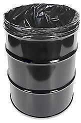 Black trash bags 38 X 59 4 Mil 55 gallons to 58 gallons 50 per case virgin resin super strong