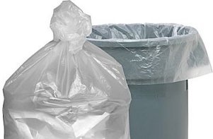 Clear Trash Bags 40 x 47 40 gallon to 45 gallon 4 mil star seal bottom 50 per case