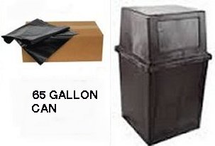TRASH BAGS 55 GALLON SIZE 50X48 BLACK HEAVY FLAT PACK 1.5 MIL