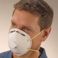 DUST MASK WITH VALVE NOISH RATED N95V 10 PER BOX. WHITE