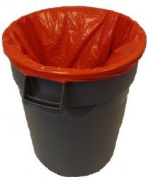Trash bags orange 30 gallon to 33 gallon 3 mil 33x39 super extra heavy duty trash bags 100 case