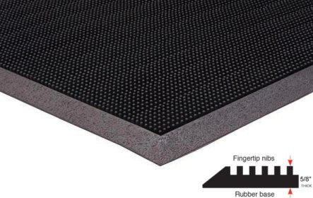 Rubber Finger Outside Entrance mat 28 inches x 46 inches .625 inches thick