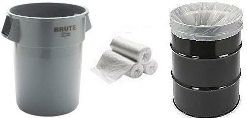 TRASH BAGS 55 TO 60 GALLON SIZE 38X60 HIGH DENSITY CORELESS ROLL 14 MIC 200 cs Clear Bags