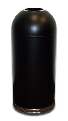 Open Top trash can or Round Top Trash Can 15 Gallon Size Black