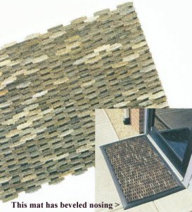 Tire Link Mat Fabric 30 inch X 48 inch Regular edge. Durable outdoor mat.