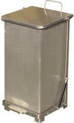 Step on Can Square Stainless Steel 12 gallon with ratainer band for liners