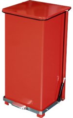 Step on Can Square 24 gallon red with retainer band