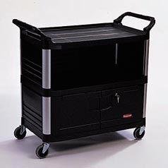 EQUIPMENT CART 3 SIDED BLACK