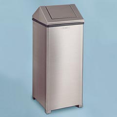 24 GAL WASTEMASTER RECEPTACLE STAINLESS WITH PLASTIC LINER