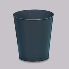 46 QT GRAY METAL WASTEBASKET