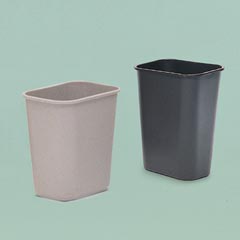 WASTEBASKET  LARGE  RECTANGLE BLACK