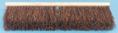 Push broom or floor broom 18 inch wide palmyra fiber and threaded handle holes